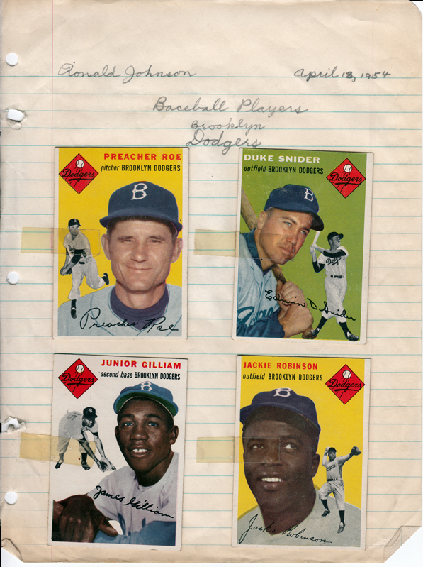 1954 Brooklyn Dodgers Topps Baseball cards